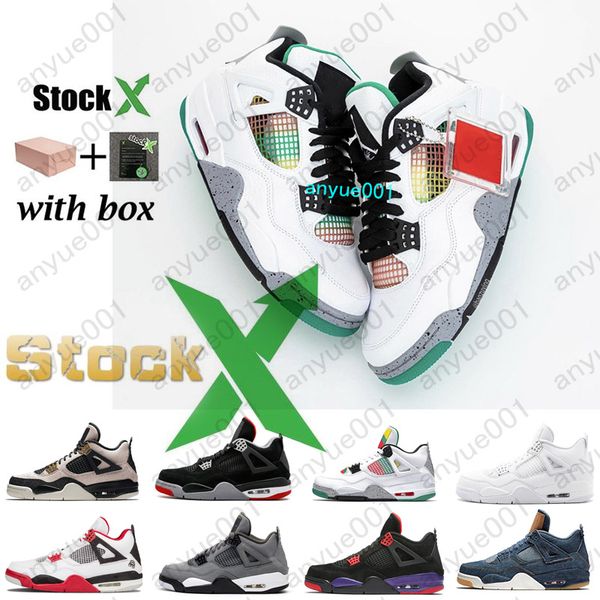

4s bred 2020 rasta basketball shoes 30th anniversary laser silt red splatter singles day lightninx pure money oreo men 4 sneakers 40-47