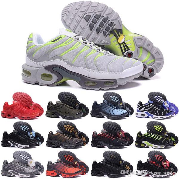 

2018 new running shoes men tn plus shoes casual fashion trainers classic olive red blue black mens sport sneakers