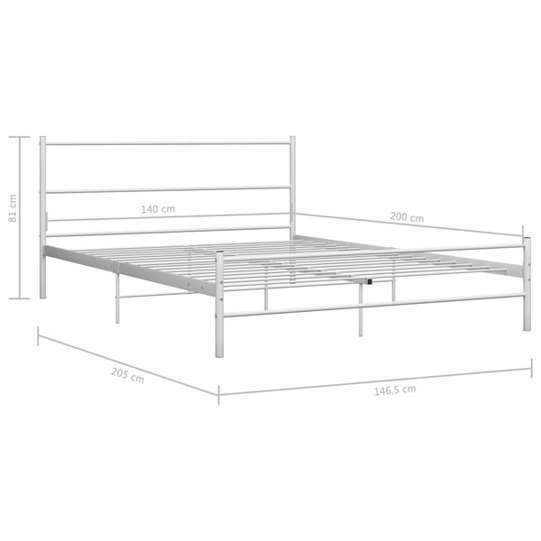 

bed frame white metal 140 * 200 cm bedroom furniture