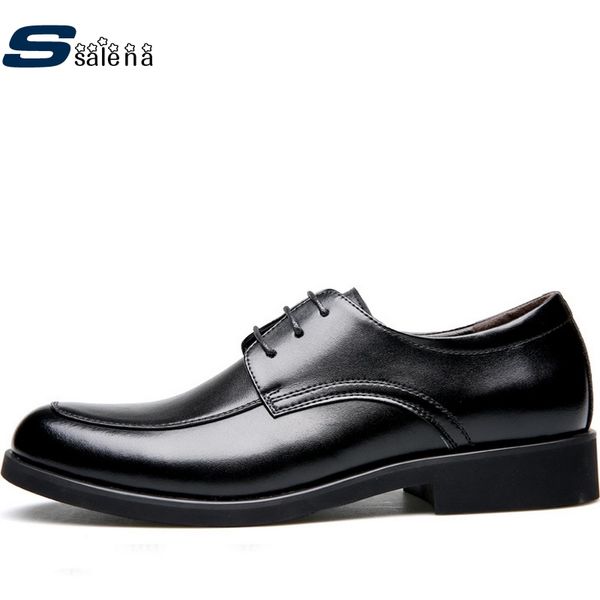

men shoes dress breathable new fashion men leather shoes light brand aa40200, Black
