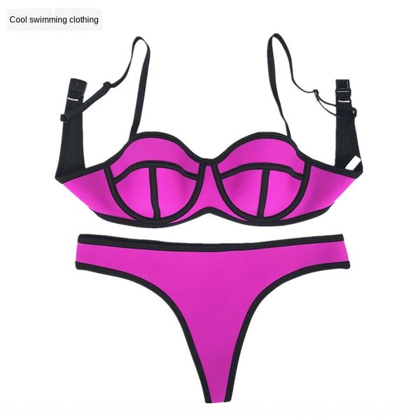 

split women's split sling swimsuit women's bikini sling bikini swimsuit, White;black