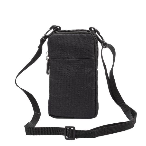 

haissky double layer sports bag loop belt holster mobile phone wallet waist case pouch with hook outdoor army shooulder bag capa