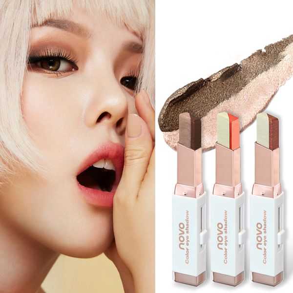 

fashion item new gradient two-color eye shadow stick shimmer palette eye cream pen sombra de olho zsmw