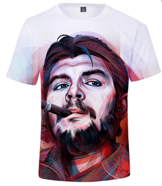 

funny fashion che guevara t-shirt 3d print men/womens funny summer round collar short sleeve casual t-shirt k837, White;black
