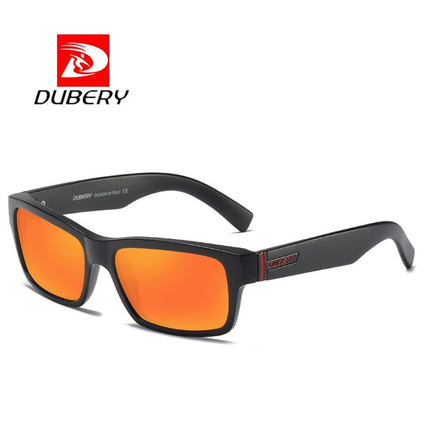 

dubery vintage sunglasses polarized men's sun glasses for men square shades driving black summer oculos glasses slip sleeve, White;black