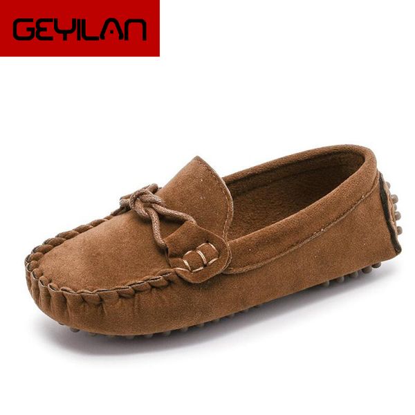

2018 autumn children shoes girls flock pu leather moccasins 1-6 years kids shoes boys loafers tassel casual, Black;red