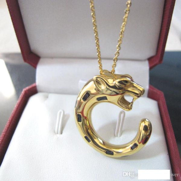 

classic europe and american fashion leopard pendants copper necklaces designer 18k yellow gold plated party jewelry for women or men, Silver
