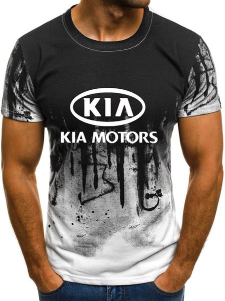 

mens short sleeve for kia car mens t-shirt summer casual cotton gradient t shirts fashion hip hop harajuku male brand tee