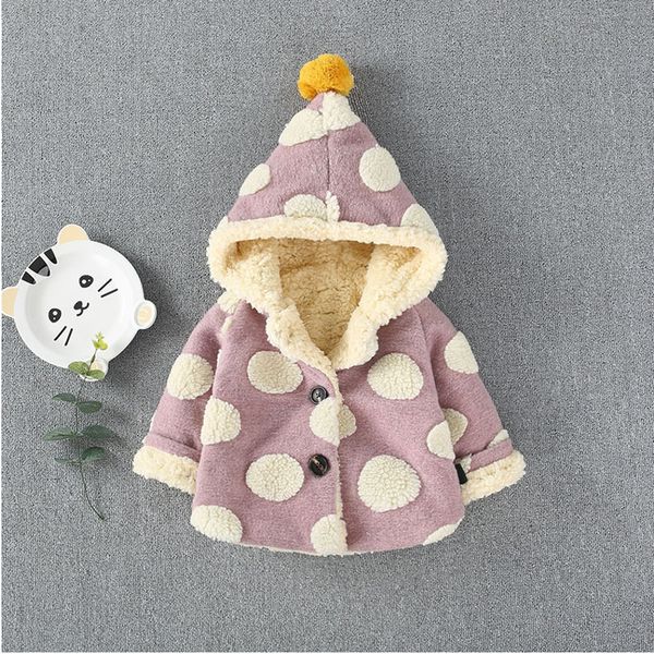 

bibicola infant plus velvet plus thick outwear baby girls warm coat winter girls kids fashion fleece hooded jacket, Blue;gray
