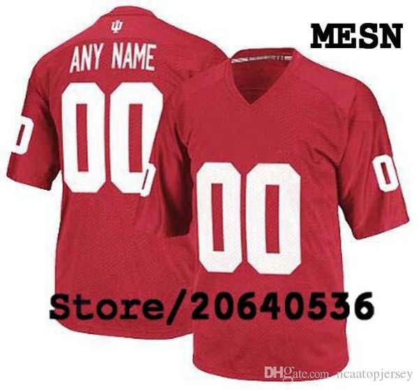 

custom indiana hoosiers college jersey mens women youth kids personalized any number of any name stitched red white football jerseys n, Black;red