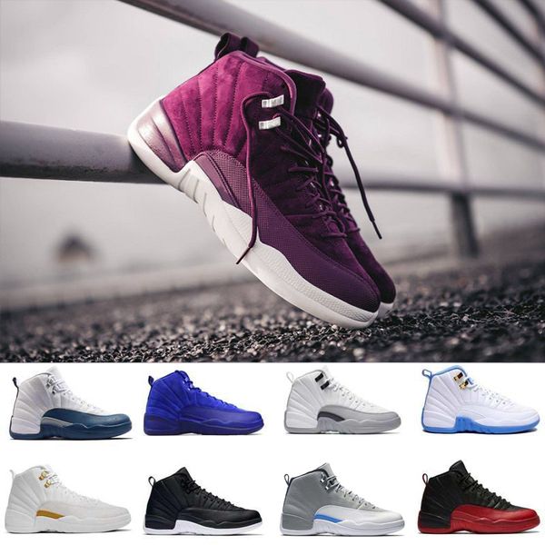 

gamma blue 12 bordeaux gamma blue basketball shoes men sport shoe white black nylon 12s athletic trainers sneakers 41-47