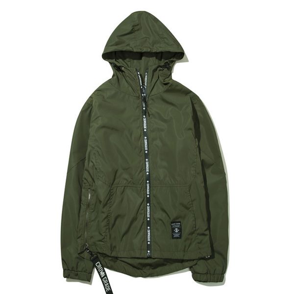 

harajuku skateboard jackets men windbreakers 2019 autumn hip hop streetwear casual clothing couples outwear green black ws138, Black;brown