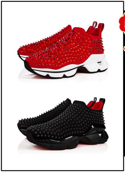 

red bottom spike sock sneaker men women low casual shoes black spike sock shoes 0