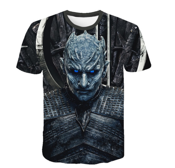 

футболка 2019 fashion game of thrones stark футболка 2019 новая футболка night king dragon mother футболка повседневная футболка с принтом 3, White;black