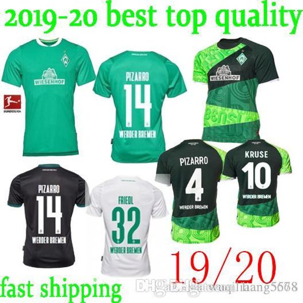 

самое лучшее качество в наличии 19 20 таиланд вердер футбол джерси бремен 2019 2020 m. eggestein osako klaassen писарро футбол рубашки, Black;yellow