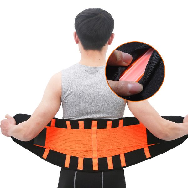 

men and women waist trimmer belt lumbar back support gym fitness weightlifting belt adjustable abdominal elastic waist trainer, Black;gray