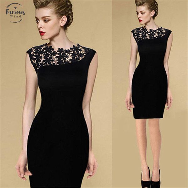 

2020 women stretch evening party lace slim bodycon pencil dresses vestidos crochet elegant dress casual dress summer black, Black;gray