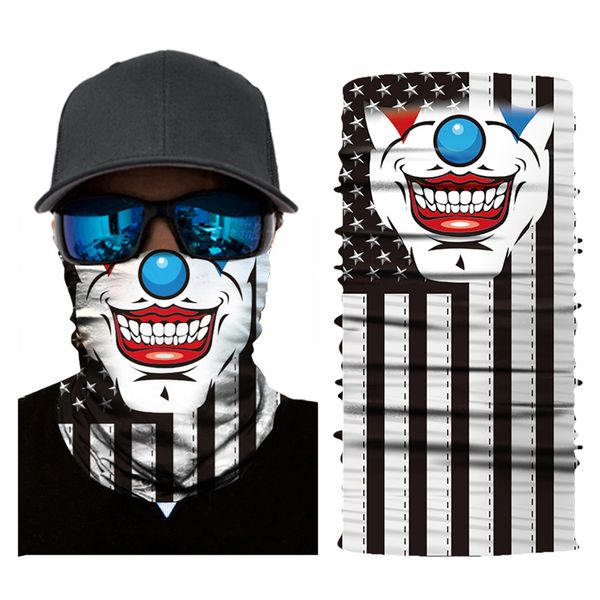

cool robot skeleton halloween mask scarf joker headband balaclavas for cycling fishing ski motorcycle ac234, Black