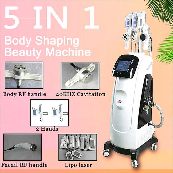 

2020 the most popular cryolipolysis machine 5 in 1 double handles cryolipolysis multifunction fat e slimming machine ce ing