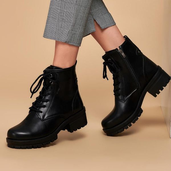 

flo w222-19k black women boots butigo