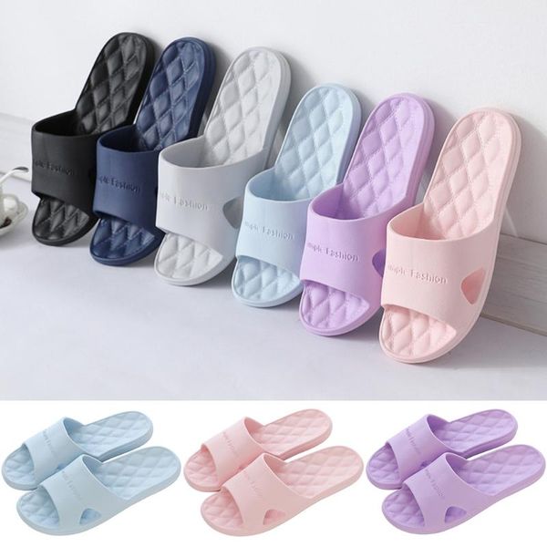 

home slippers women's fashion casual couples home bathroom shower non-slip slippers pool shoes nonslip shoes sandals 2020 new, Black
