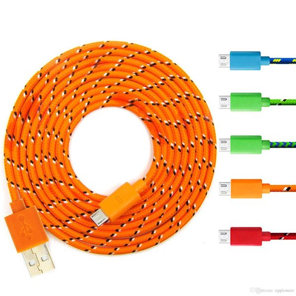 

micro usb cable s7 s6 high speed nylon braided cables charging sync data durable