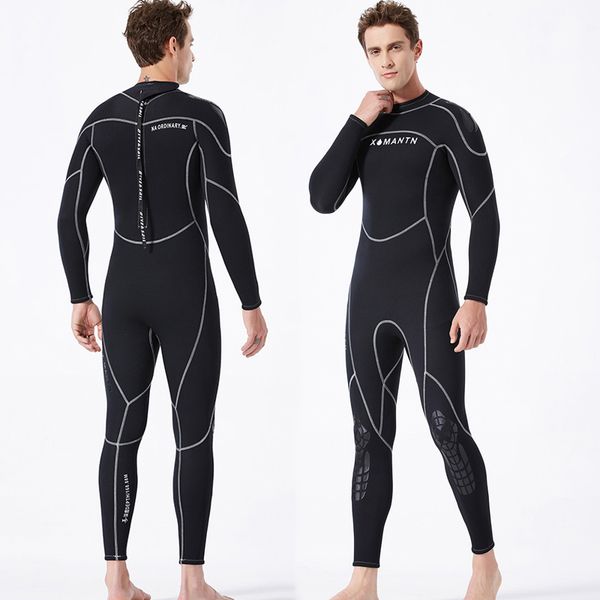 

3mm full body diving suit men black diving wetsuit long-sleeved warm swimming surfing snorkeling spearfishing wetsuit neoprene