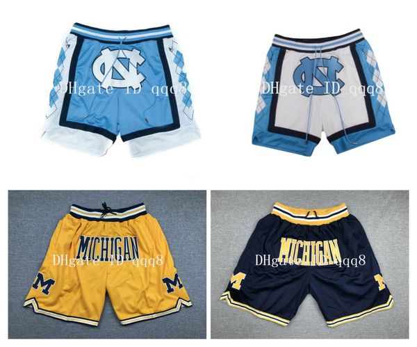 

высшее качество ! unc мичиган баскетбол шорты north carolina tar heels pantaloncini да корзины спортивные шорты корзины колледжа кармане брю, Black