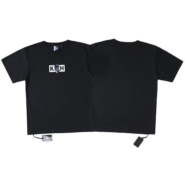 

tide brand designer men luxury20 new style kith letter printing puppet oversiz short-sleeved t-shirt one-piece delivery wholesale foreign tr, White;black