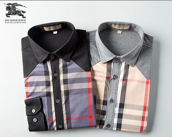 

Модные мужские рубашки с длинным рукавом из сплошного цвета. Повседневная рубашк