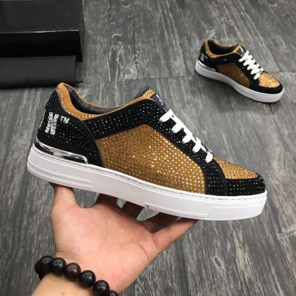 

explosion leading the trend of fashion spot x trend wild designer shoes sports shoes raw materials drill electric show sports shoes, Black