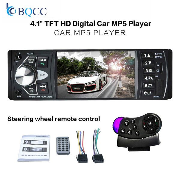 

bluetooth stereo 1din car radio vedio audio mp3/mp4/mp5/fm remote control support rear view camera 4022d autoradio 4.1 inch