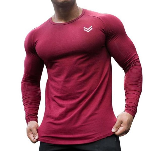 

autumn fitness gym shirt men quick dry fit running t shirt long sleeve rashgard men sport shirt solid workout tshirt sportswear, White;black