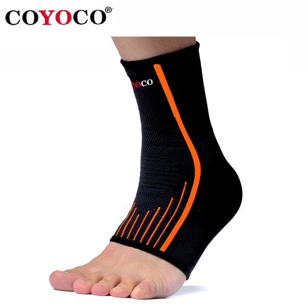 

1 pair ankle brace support protect coyoco brand sport outdoor bicycle gym anti sprained ankles warm nursing care black orange, Blue;black