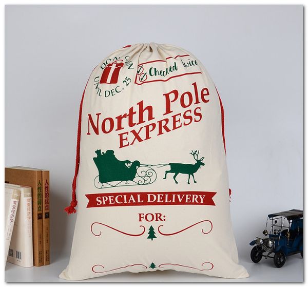 

Chri tma children canva gift bag large reindeer canva merry chri tma anta ack xma gift tocking kid new year candy torage bag j0818, Black