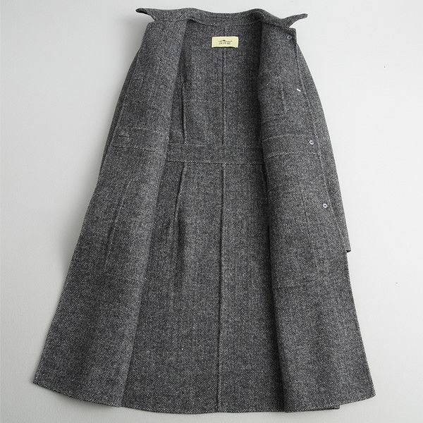 

casual korean women wool blend winter coat long woolen female women's spring autumn wool jackets manteau 38079 wyq1802 en 's, Black