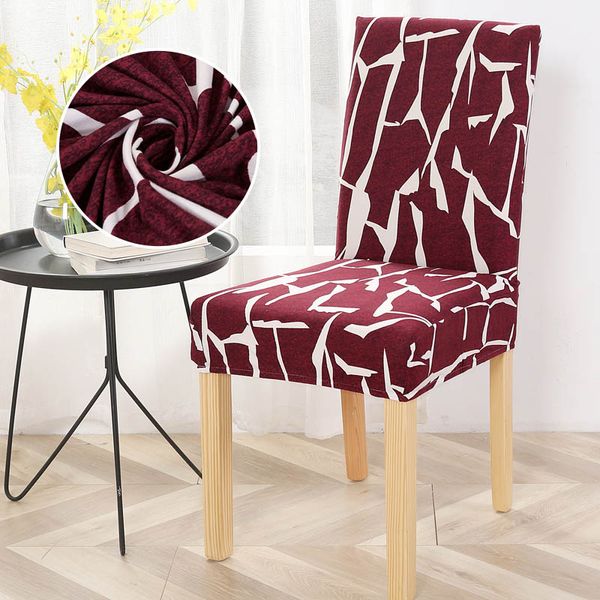 

spandex elastic flower printing chair cover four seasons wedding chair cover anti-dirty dining seat for banquet party
