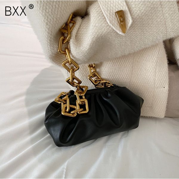 

bxx] solid color pu leather crossbody bags for women 2019 lady chain shoulder messenger bag female handbags elegant clutch a302