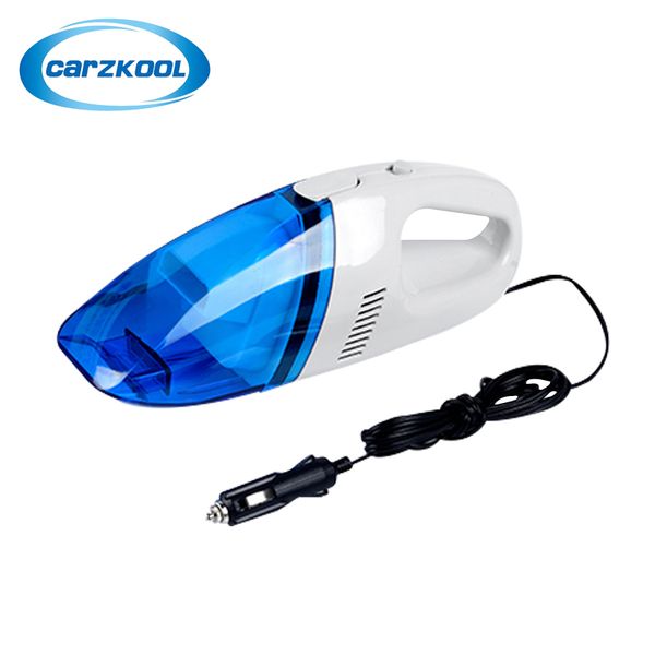 

carzkool blue auto car vehicle vacuum 3m cord length cleaner rechargeable wet dry duster water absorption car vacuum cleaner