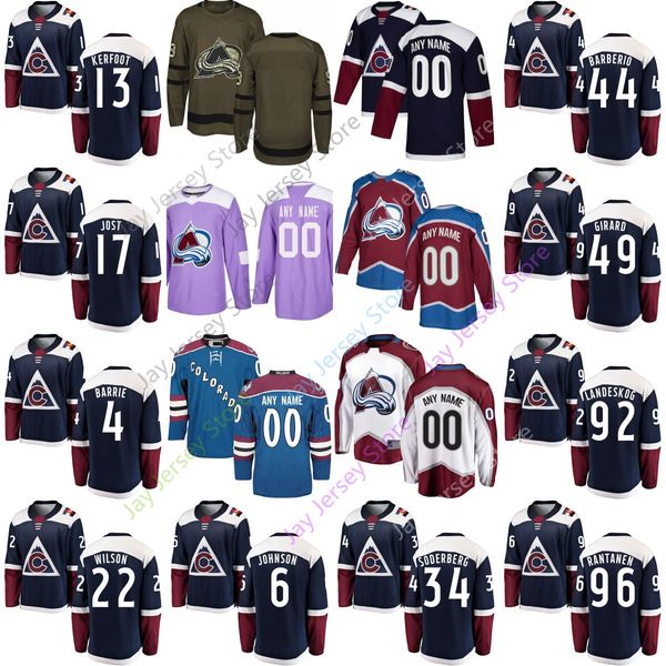 

Cu tom colorado avalanche jer ey mikko rantanen ty on barrie carl oderberg kerfoot colin wil on amuel girard ty on jo t mackinnon lande ko