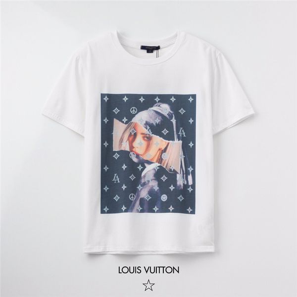 

лучшие моды monogram письмо геометрическая печать t-shirt роскошная футболка мужчины женщины street wear лето с коротким рукавом экипаж шеи, Black;brown