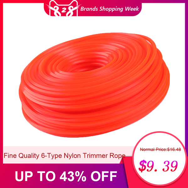 

kkmoon 90m 6type nylon trimmer rope fine quality brush cutter head strimmer line mowing wire lawn mower accessory