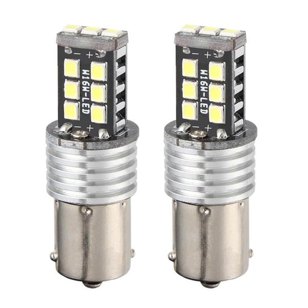 

vodool 2pcs 1156 15smd white led car turn signal tail light saving-energy anti-corrosion reverse lamp car signal lamps