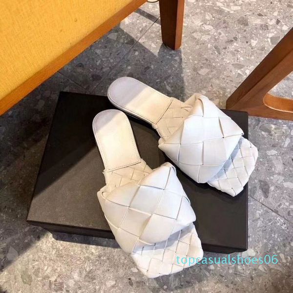 

new 2020 women brand square toe slippers,designer waves genuine leather summer beach sandals bridal dress wedding shoes plus size 35-42 t06, Black