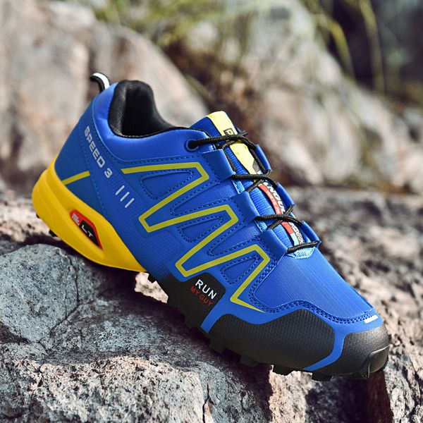 

fashion outdoor men hiking shoes muti color waterproof breathable desert training sneakers anti-slip trekking shoes plus size cx200623, Black