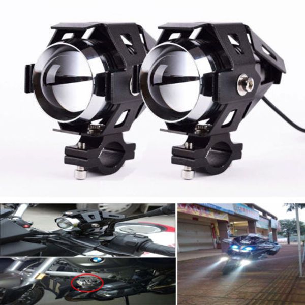 

car 2pcs motorcycle 125w u5 led driving fog head spot light white lamp +switch