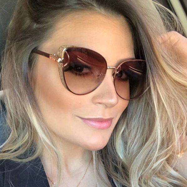 

luxury italy brand designer vintage sun glass women cat eye sunglasses retro shiny frame shades ladies eyewear oculos 2018 uv400, White;black
