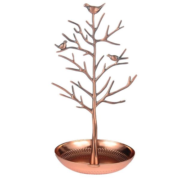 

antique organizer stand hanging bracelets birds tree earring holder shop counter rack jewellery display necklace, Pink;blue