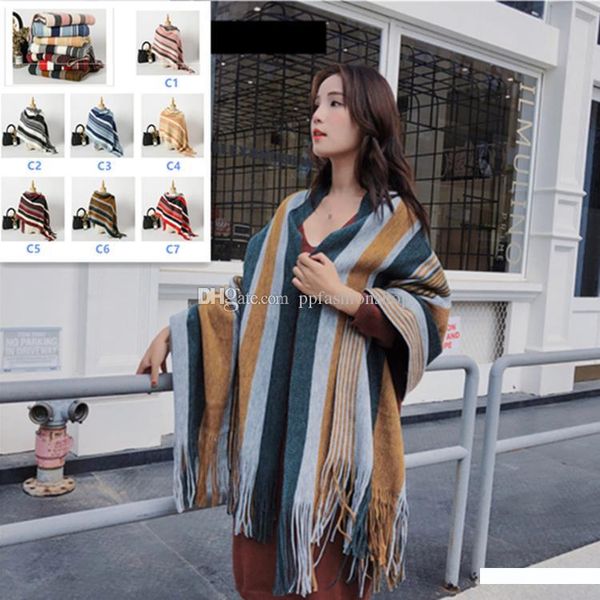 

fashion wool color matching scarves women's long winter wool soft mix chess warm scarf shawl scarf, Blue;gray