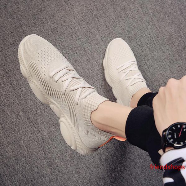 

2020 men running shoes triple black fashion men trainer breathable pure white beige outdoor sport sneaker size 40-44